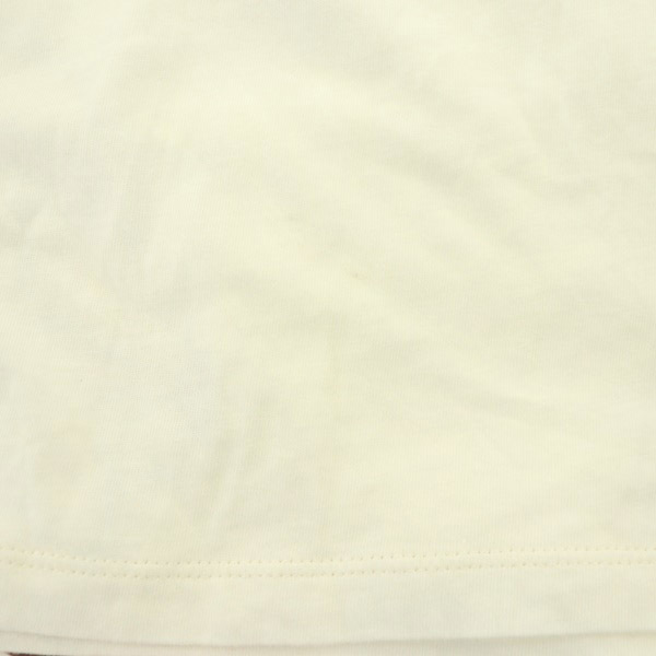 グッチ GUCCI ばなにゃ Tシャツ カットソー 半袖 プリント ビッグT イタリア製 S 白 ホワイト アイボリー 615044 /MY ■EC レディース_画像6