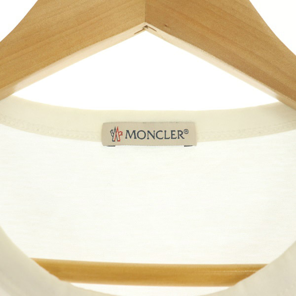 モンクレール MONCLER MAGLIA T-SHIRT マリア Tシャツ 半袖 ロゴワッペン M 白 ホワイト /MY ■EC メンズ_画像3