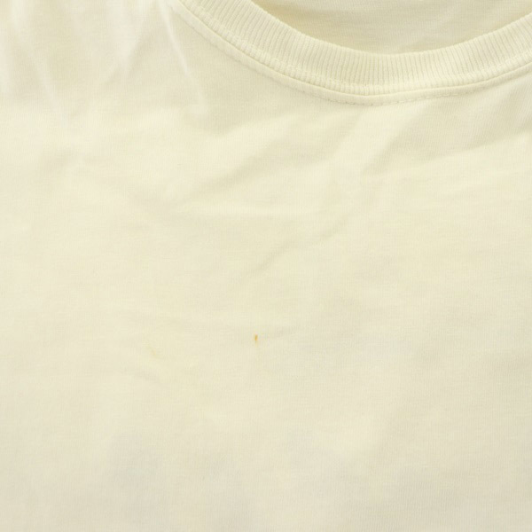 ステューシー STUSSY Tシャツ 半袖 クルーネック コットン ロゴプリント L アイボリー /MY ■GY18 メンズ_画像9