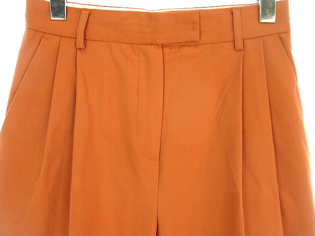 トゥデイフル TODAYFUL Tuck Tapered Trousers タック テーパード トラウザーズ パンツ 36 オレンジ ボトムス レディース_画像3