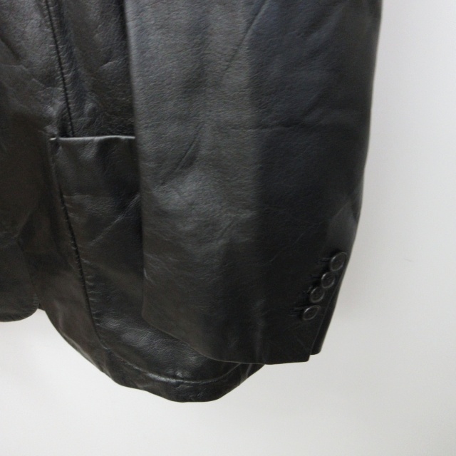 ポールスミス PAUL SMITH レザー テーラードジャケット コート 革ジャン 3B 黒 ブラック L 0723 ■GY18 メンズ_画像5