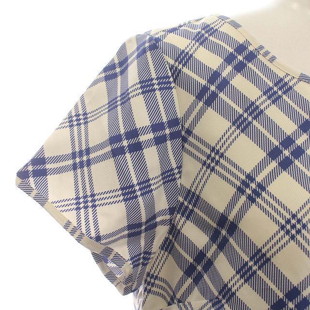  Brooks Brothers BROOKS BROTHERS Red Fleece One-piece short sleeves check 2 M blue white /*G lady's 