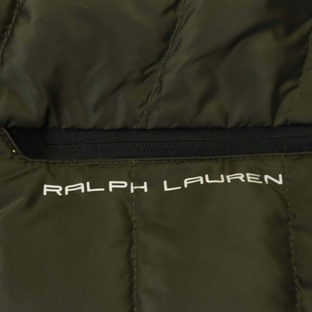 アールエルエックス ラルフローレン RLX RALPH LAUREN ライト ダウン ベスト ナイロン ジップアップ カーキ 黒 ブラック メンズ_画像3