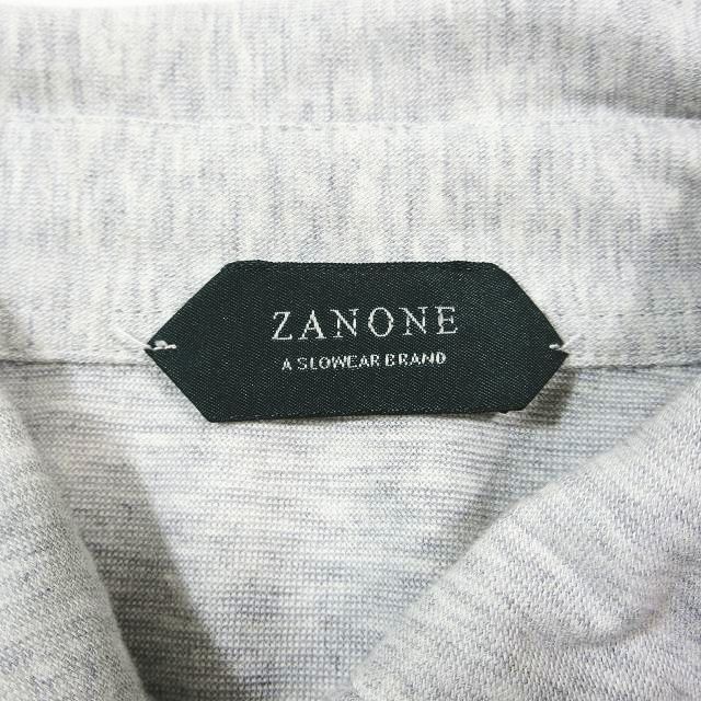 ザノーネ ZANONE ポロシャツ 半袖 icecotton アイスコットン トップス サイズ46 ライトグレー メンズ_画像5