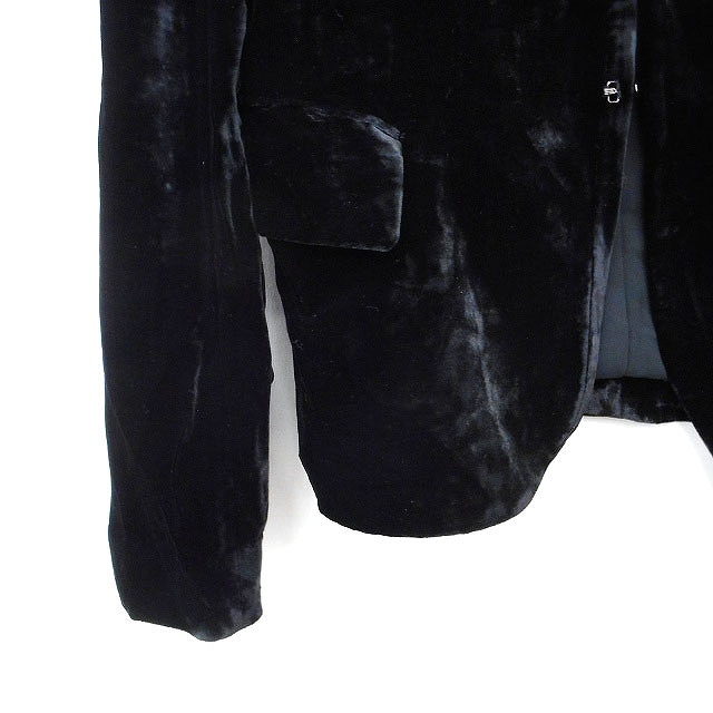  Comme Ca Du Mode COMME CA DU MODE tailored jacket velour hook button simple silk silk black black /HT17 lady's 