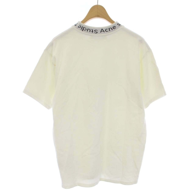 アクネ ストゥディオズ Acne Studios NAVID Tシャツ カットソー ハイネック 半袖 ロゴ ストレッチ XS 白 ホワイト /DK メンズ_画像2