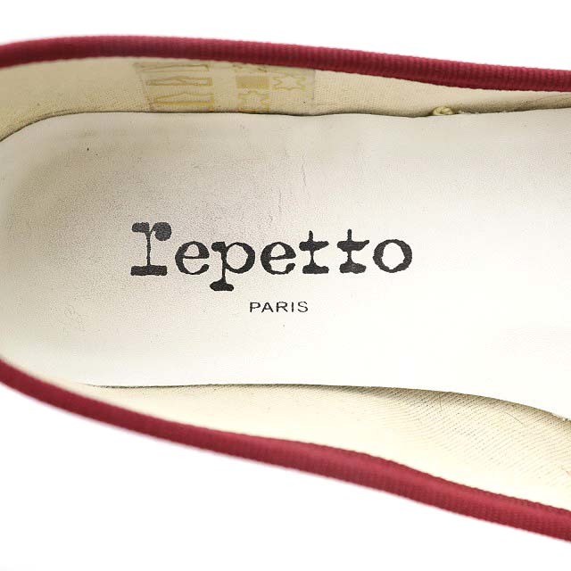 レペット Repetto Cendrillon バレエシューズ リボン パテントレザー エナメル 37 23.3cm 赤 レッド ボルドー ■OS レディースの画像5