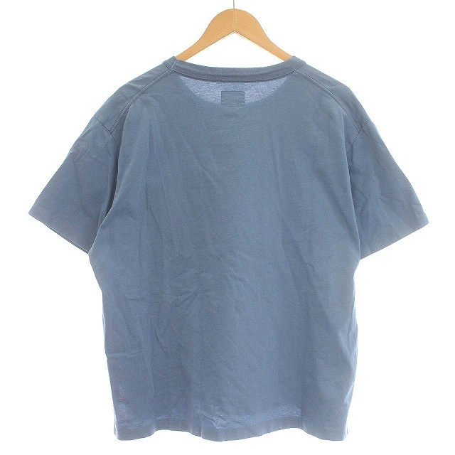 カーリー CURLY & Co. Tシャツ ポケット 半袖 ポケT カットソー 2 M 水色 ライトブルー /☆G メンズ_画像2