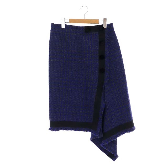 良好品】 sacai サカイ ウール レディース □OS /AA ブルー 青 グレー