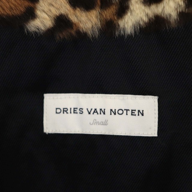 ドリスヴァンノッテン DRIES VAN NOTEN レオパードファージャケット ショートコート アウター S 茶 ブラウン /AA ■OS ■SH レディース_画像3