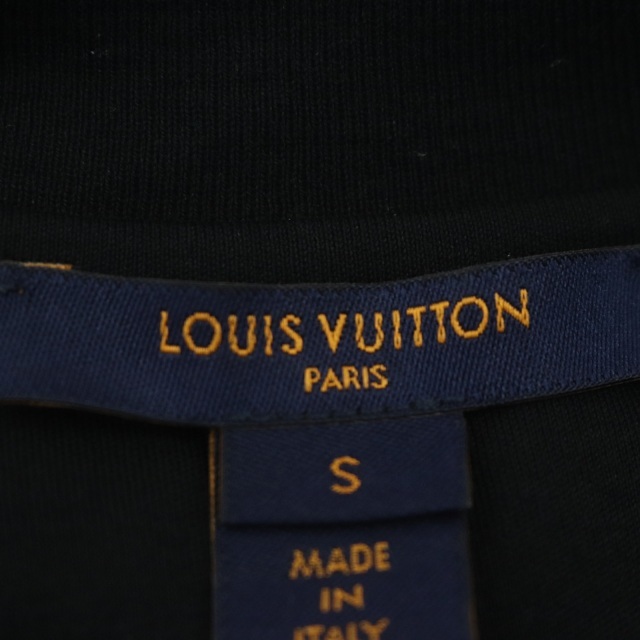 ルイヴィトン LOUIS VUITTON モノグラム 切替 ドローコード ワンピース チュニック シルク ミニ 半袖 S グレー 黒 ブラック ボルドー /HS_画像3