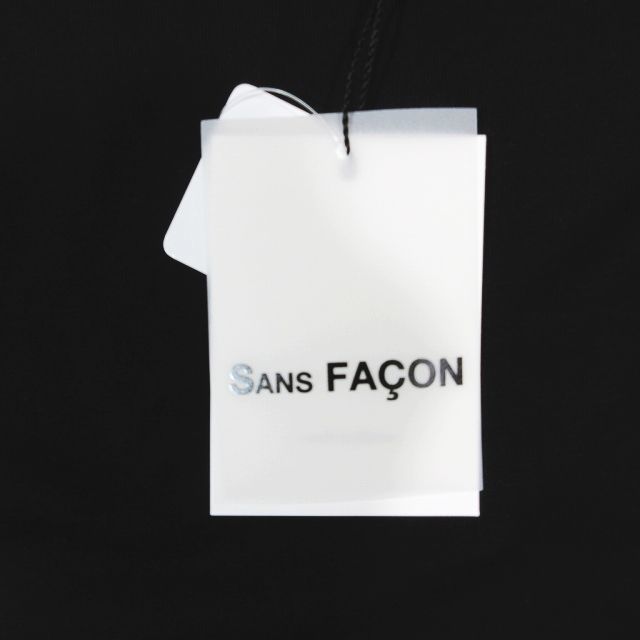 美品 ソンファソン SANS FACON Tシャツ カットソー ロゴプリント フランス クルーネック 黒 ブラック L メンズ_画像5