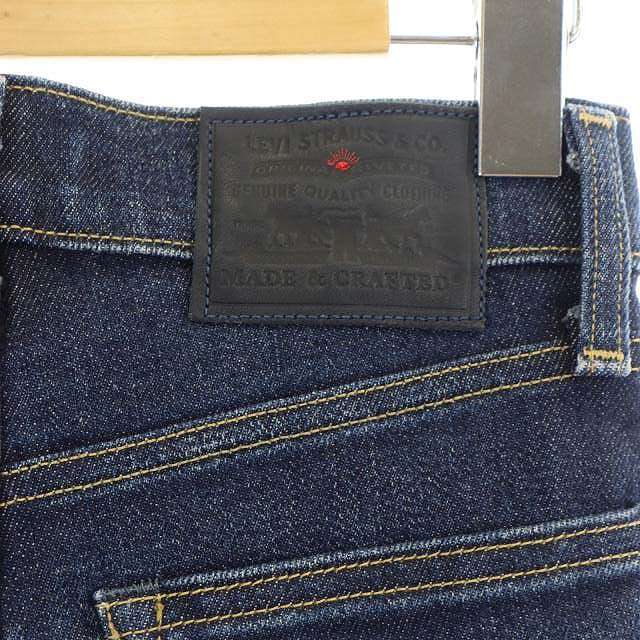 リーバイス Levi's テーパードスリムデニムパンツ ジーンズ ハイライズ 24/30 紺 ネイビー /DF ■OS レディース_画像6