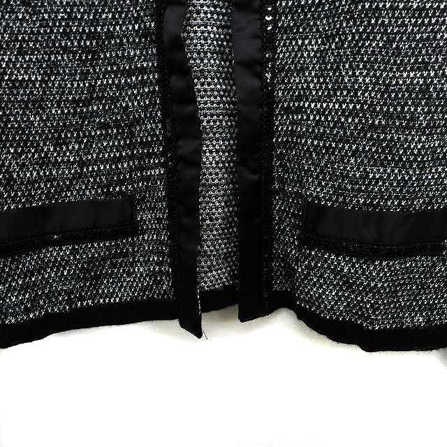  Untitled UNTITLED cardigan knitted rib spangled cropped pants lame .2 black black /NT7 lady's 