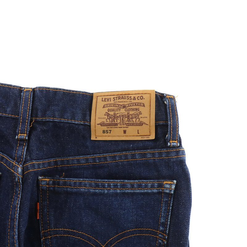 リーバイス Levi's 857-04 デニムパンツ ジーンズ テーパード ジップフライ W30 L 紺 ネイビー /NW38 ■GY09 レディース_画像7