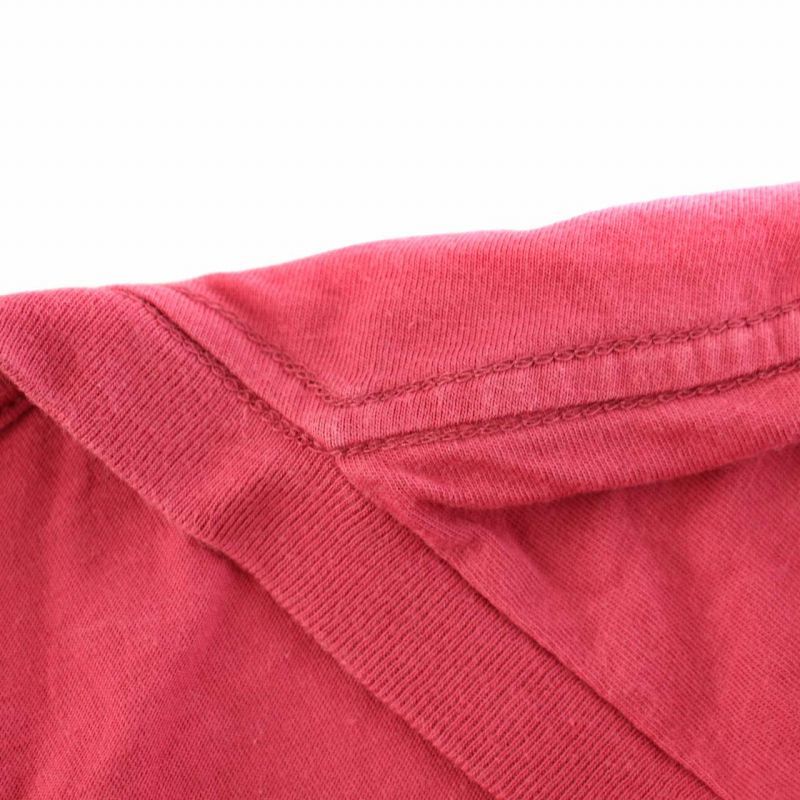 ヒステリックグラマー HYSTERIC GLAMOUR Tシャツ カットソー Vネック 半袖 ヒスベア プリント FREE ピンク /YT レディース_画像8