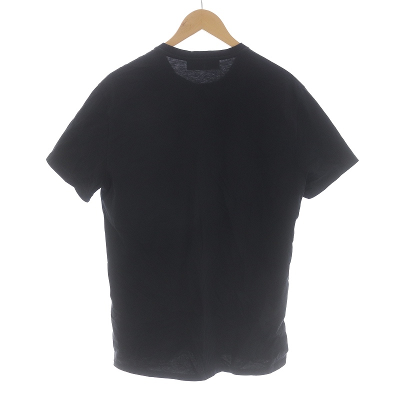 ニールバレット Neil Barrett Tシャツ カットソー クルーネック プルオーバー 半袖 プリント S 黒 ブラック ■GY06 /SI29 メンズ_画像2