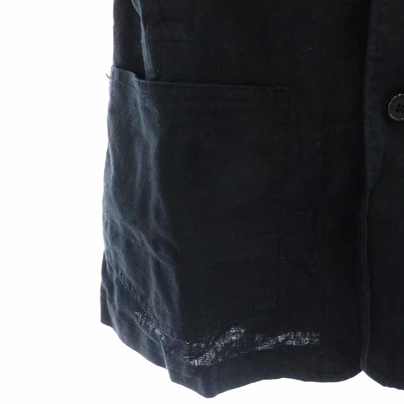 エンジニアードガーメンツ Engineered Garments ジャケット リネン 麻 ポケット USA製 1 S 黒 ブラック /YI36 ■OM メンズ_画像6