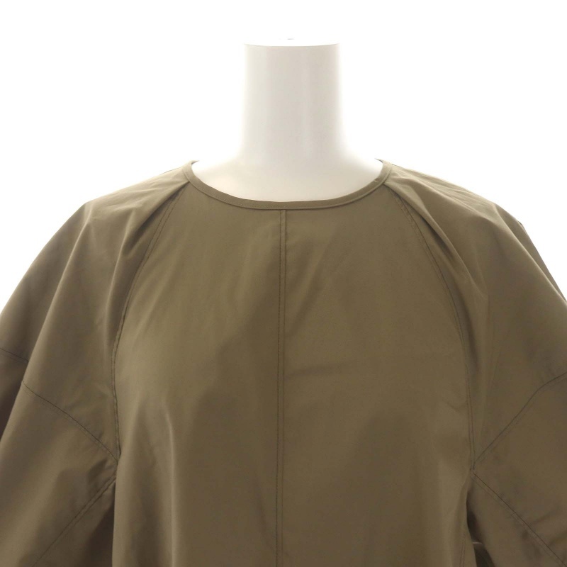  is shunyu Anne s#newansla gran sleeve stitch blouse . minute sleeve pull over 0 khaki /DO #OS #SH lady's 