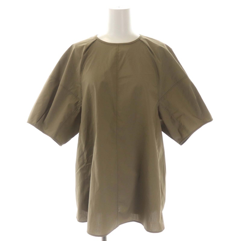  is shunyu Anne s#newansla gran sleeve stitch blouse . minute sleeve pull over 0 khaki /DO #OS #SH lady's 