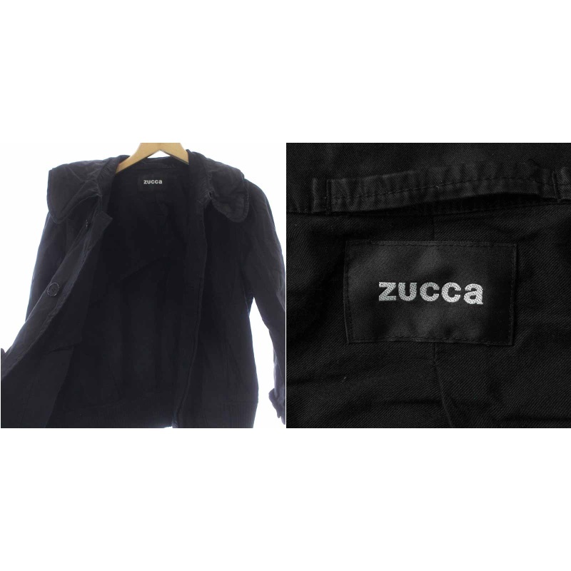 ズッカ zucca ブルゾン ジャケット ジップアップ フード M 黒 ブラック ZU63FC317 /SY25 レディース_画像8