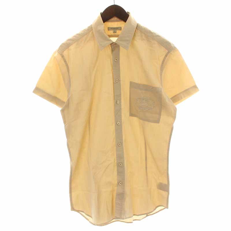 最先端 ロンドン バーバリー BURBERRY メンズ /YI31 ベージュ S 半袖
