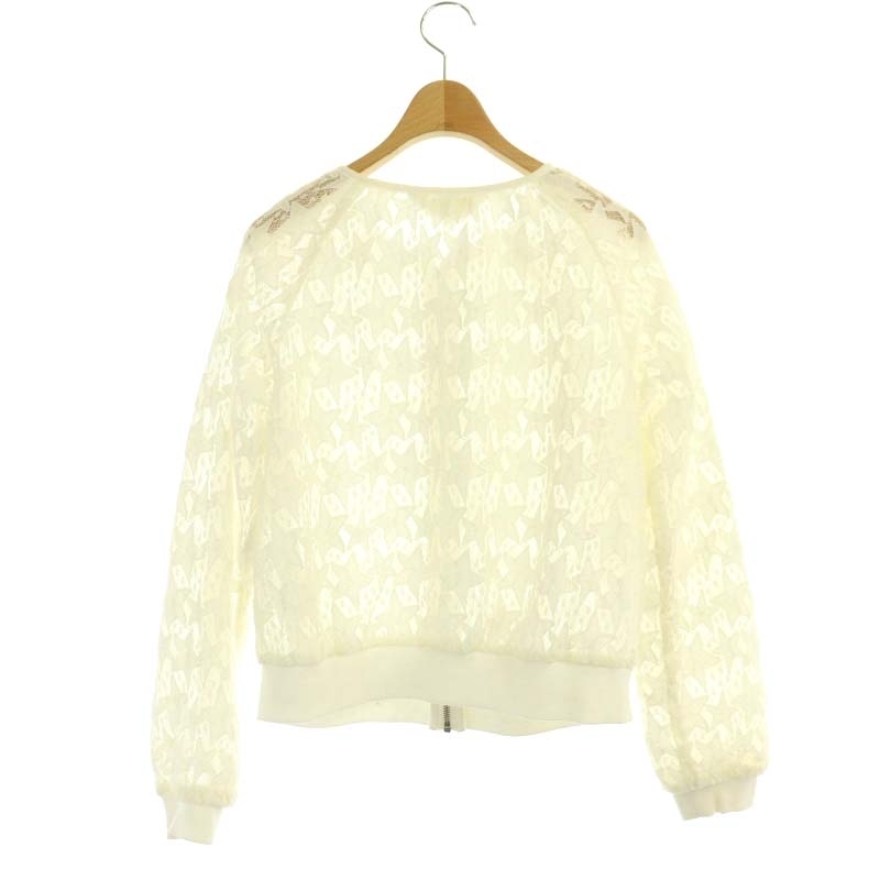 toe Be bai Agnes B To b. by agnes b. Star embroidery see-through blouson jacket no color Zip up TU ivory /ES #