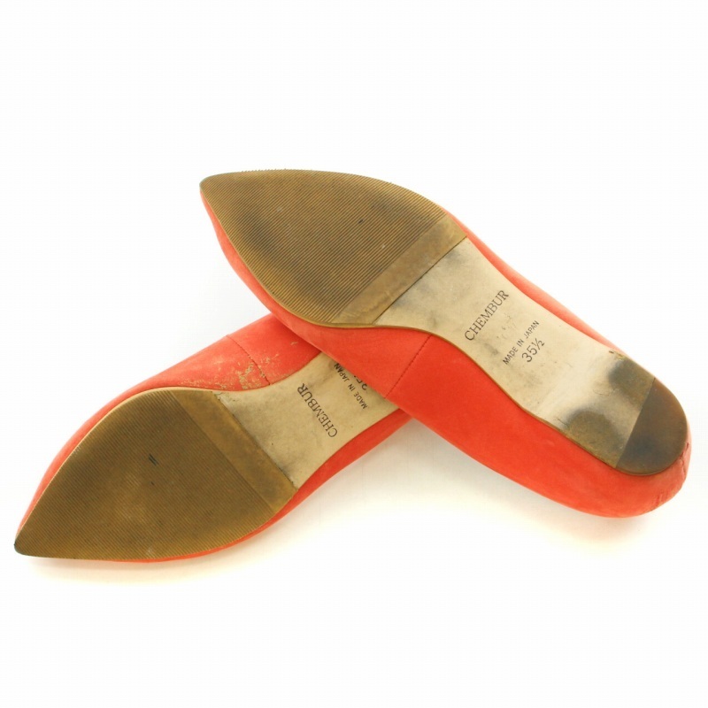  чейнджер балка CHEMBUR туфли-лодочки Flat po Inte dotu замша 35.5 22.5cm orange /HN24 женский 