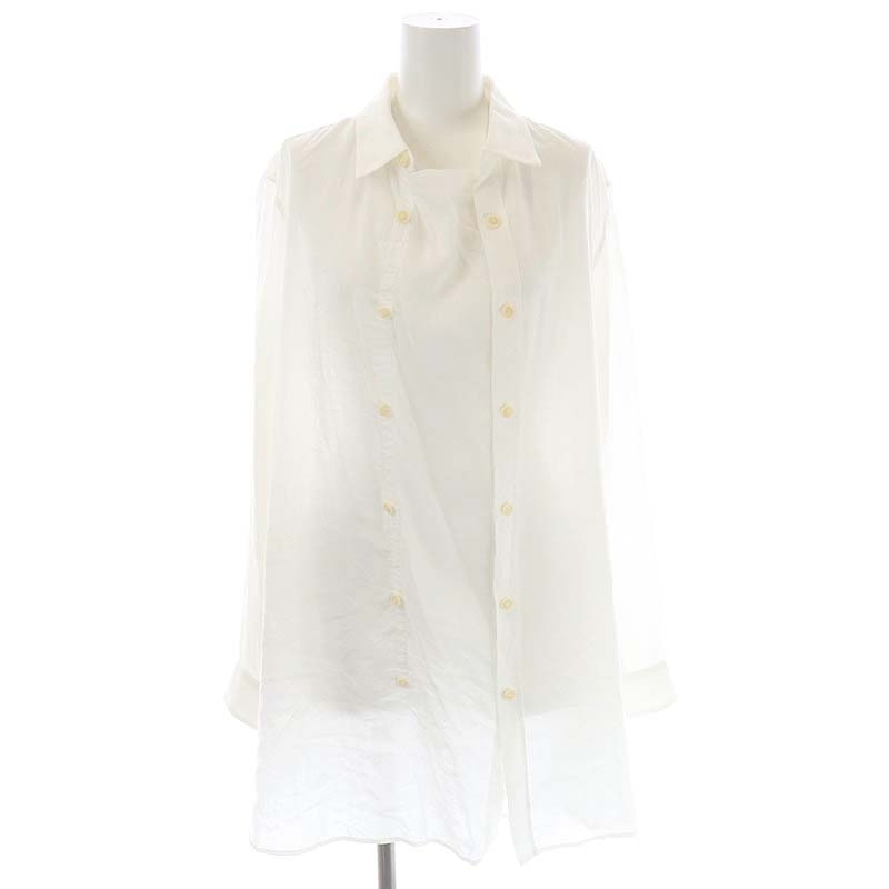 格安人気 ホワイト 白 1 長袖 シャツ 変形 近年モデル ヨウジヤマモト