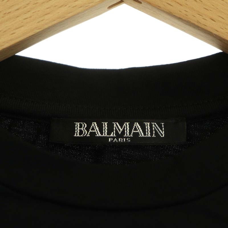 バルマン BALMAIN キッズ コットン ロゴ Tシャツ カットソー 半袖 プリント 6A 黒 ブラック /ES ■OS ■SH キッズ_画像3