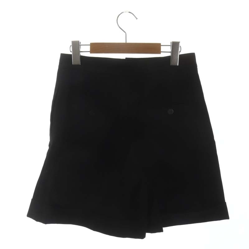 セオリー theory 23SS Cotton ST Pique Cuff Short AE ショートパンツ ハーフパンツ ジッパーフライ 2 黒 ブラック レディース_画像2