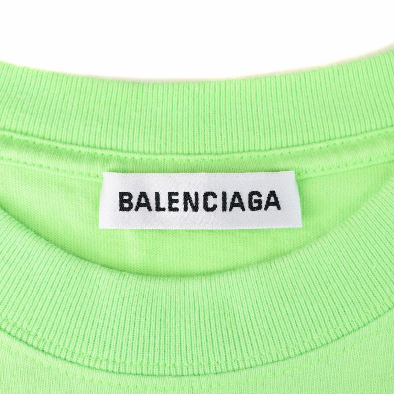 バレンシアガ BALENCIAGA 20年製 WFPプリント Tシャツ カットソー 半袖 クルーネック M 緑 グリーン 612965 メンズ_画像3