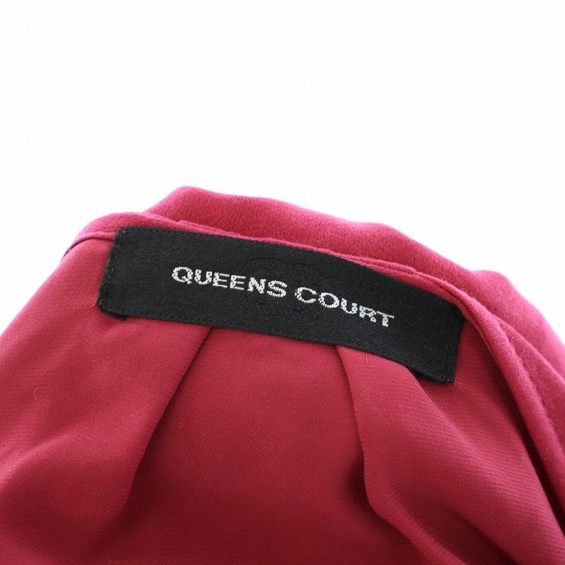 クイーンズコート QUEENS COURT ブラウス シャツ 長袖 リボン 5 XXL ピンク /TK レディース_画像7