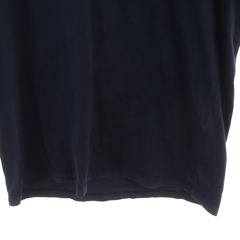 バーバリーブラックレーベル BURBERRY BLACK LABEL ロゴ刺繍 Vネック Tシャツ 半袖 2 紺 ネイビー /HS ■OS ■AD メンズ_画像5