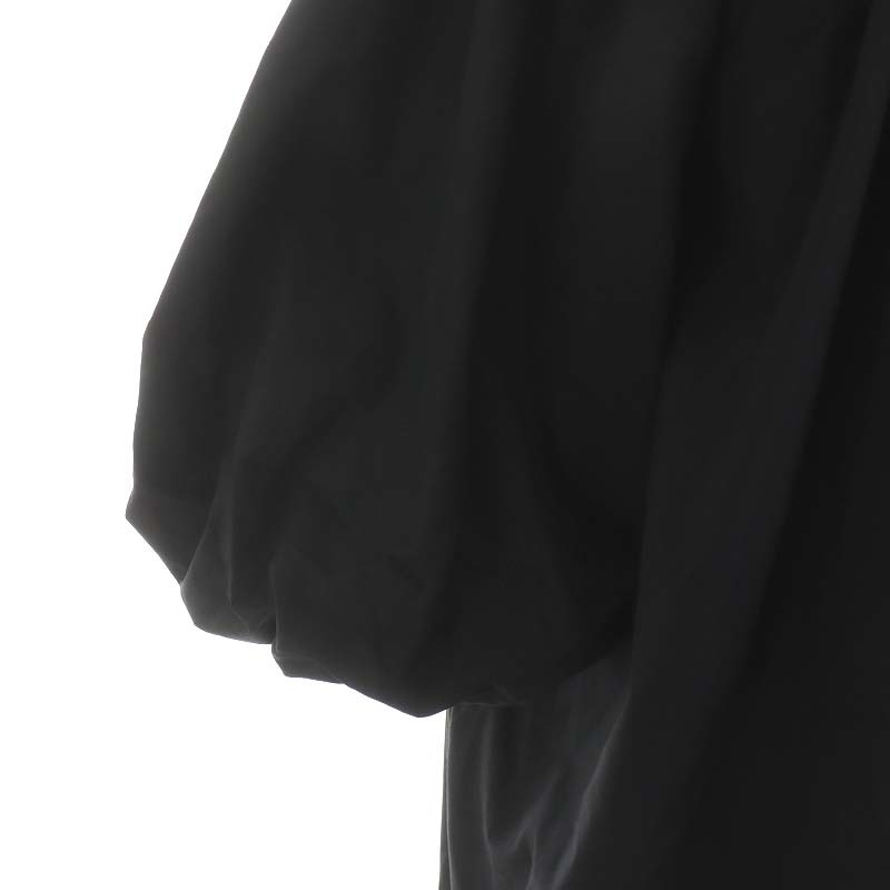 ミラオーウェン Mila Owen 22SS コクーン ギャザー ワンピース ミモレ ロング 半袖 F 黒 ブラック 09WF0222120 /AN17 レディース_画像5