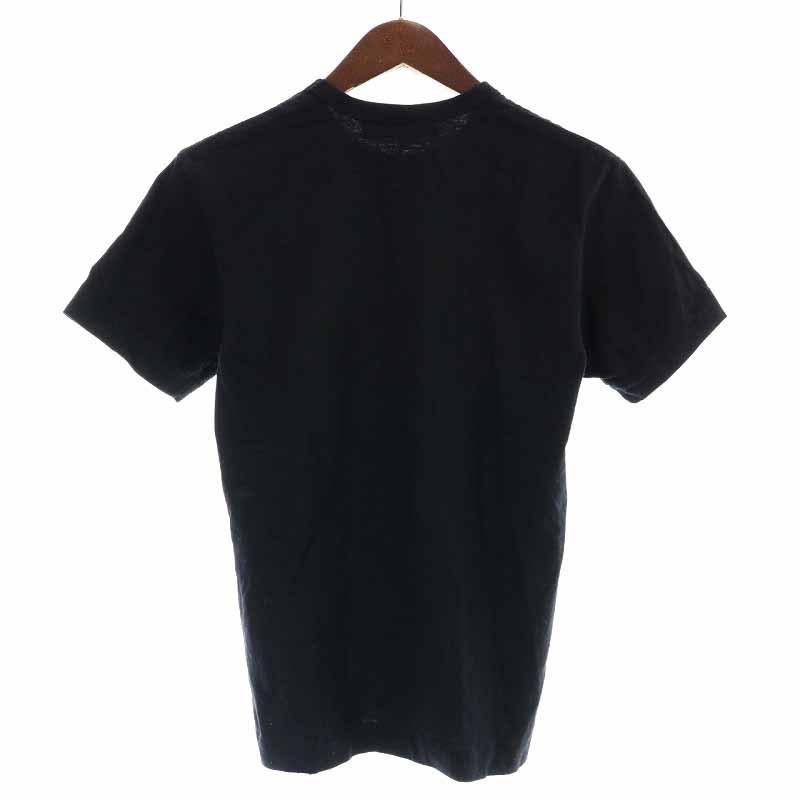 プレイコムデギャルソン PLAY COMME des GARCONS AD2021 Tシャツ カットソー コットン ロゴプリント 半袖 S 黒 ブラック /YI43 ■GY09 メン_画像2