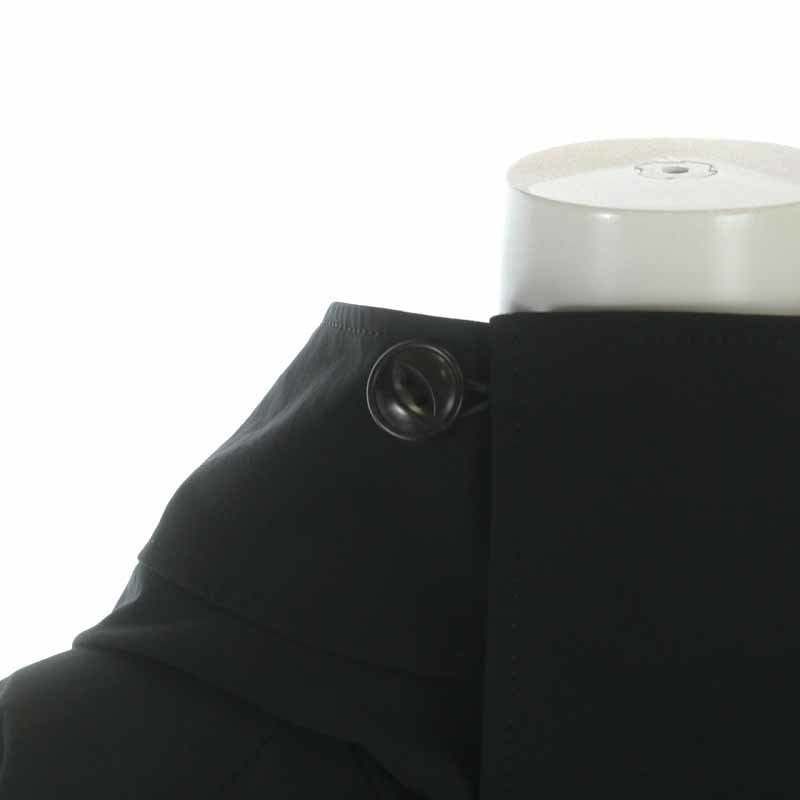emf.rudoENFOLD 22SS PE stretch BOXf-tetoCOAT spring coat long oversize 38 M black black /YI45 lady's 