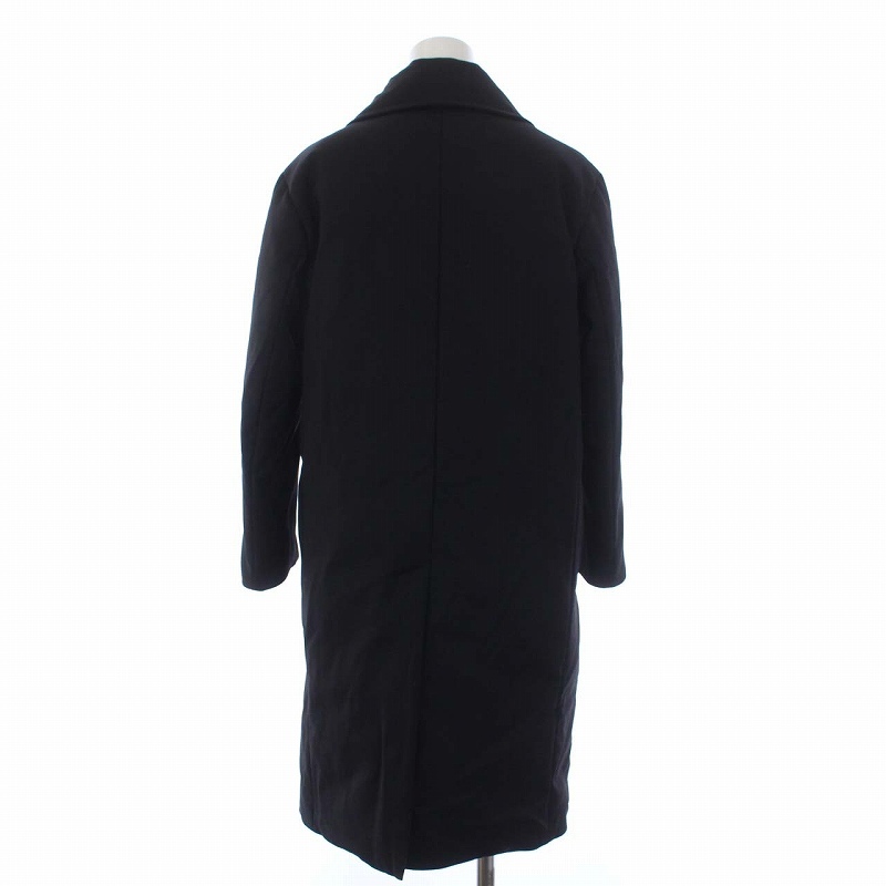 Louis Vuitton LOUIS VUITTON down coat turn-down collar coat outer long ratio wing button 34 XS black black /KH lady's 