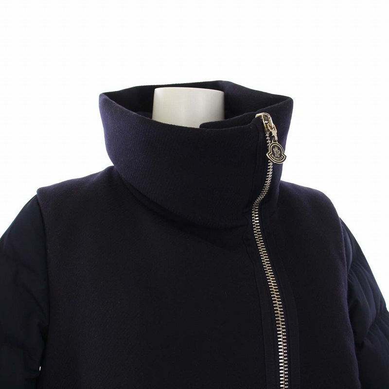  Moncler MONCLER AGLAIA UGG laia down coat outer stand-up collar Zip up switch 00 XXS navy blue navy B20934980480 /KH