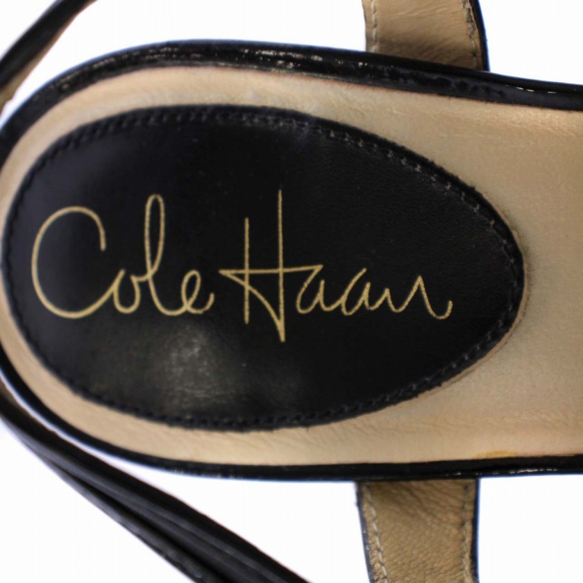 コールハーン COLE HAAN サンダル ハイヒール ストラップ レザー 7.5B 24.5cm 黒 ブラック D27619 /BM ■GY14 レディース_画像5