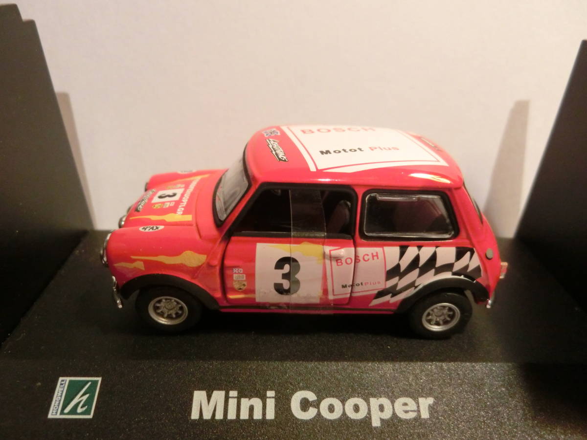 Cararama made 1/43 Mini Cooper racing #3 * postage 300 jpy ~ MINI Cooper Racer