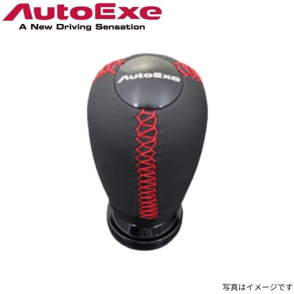 オートエグゼ シフトノブ CX-5 KE2FW/KE2AW/KEEFW/KEEAW マツダ レッドステッチ 本革 AutoExe A1397-03_画像1