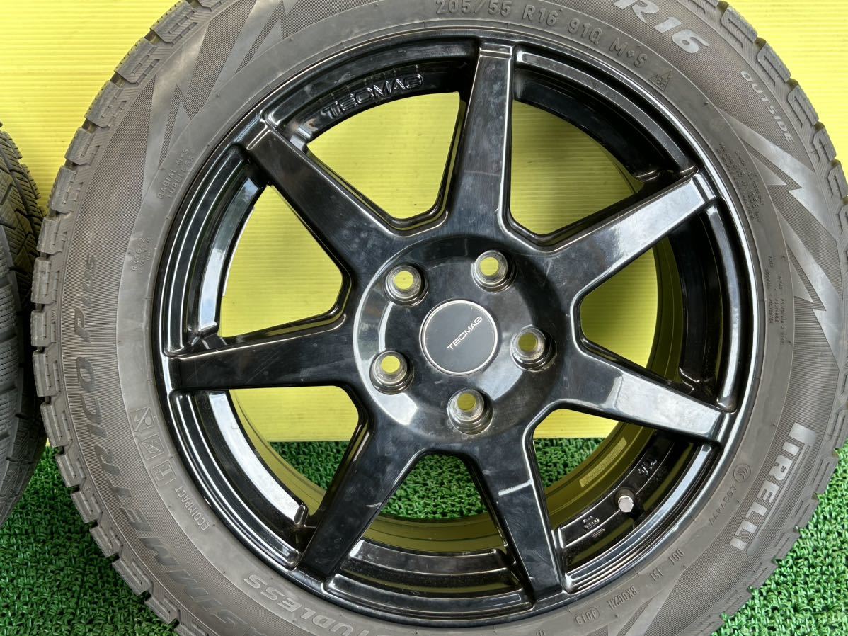 205/55R16 スダットレス ピレリ　タイヤアルミセット　TECMAG 5穴 PCD112 ET+54 16×6.5J ハブ67mm_画像10