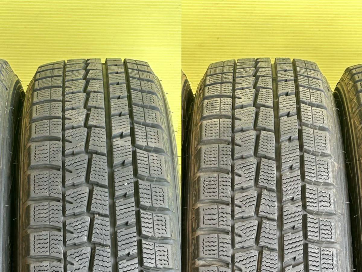 バリ山165/70R14 2019年スダットレス DUNLOP WINTER MAXX タイヤアルミセット　4穴 PCD100 ET+45 14×5.5J ハブ67mm_画像4