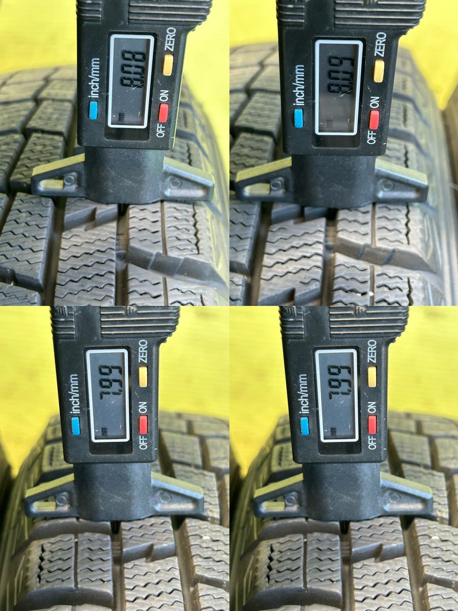 バリ山155/65R14 2018年スダットレス DUNLOP WINTER MAXX タイヤアルミセット 4穴 PCD100 ET+45 14×4.5J ハブ67mm_画像3