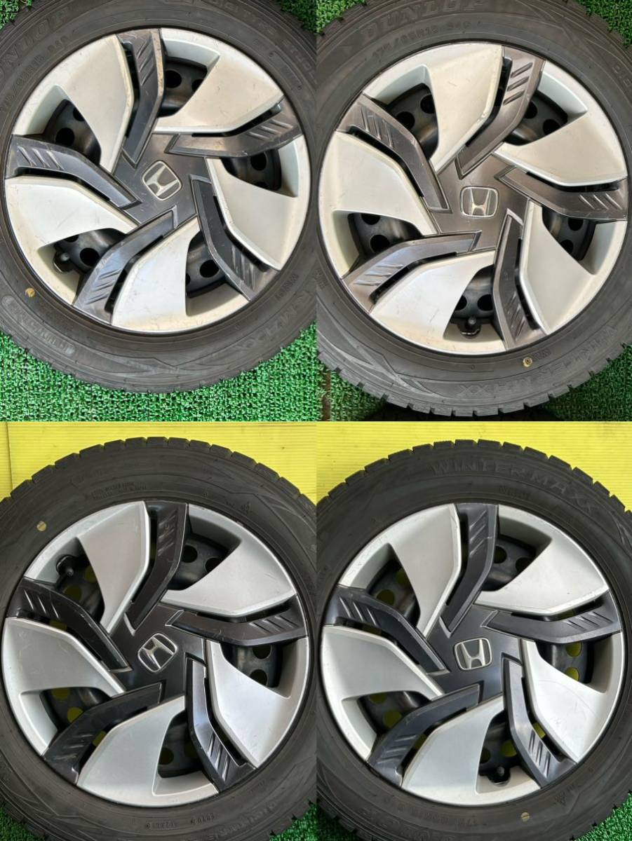 175/65R15 2019年スタッドレス DUNLOP WINTER MAXX 4本セット ホンダ純正フィット (ＧＫ・ＧＰ系)K4 4穴 PCD100 ET+50 15×6J ハブ56mm_画像10