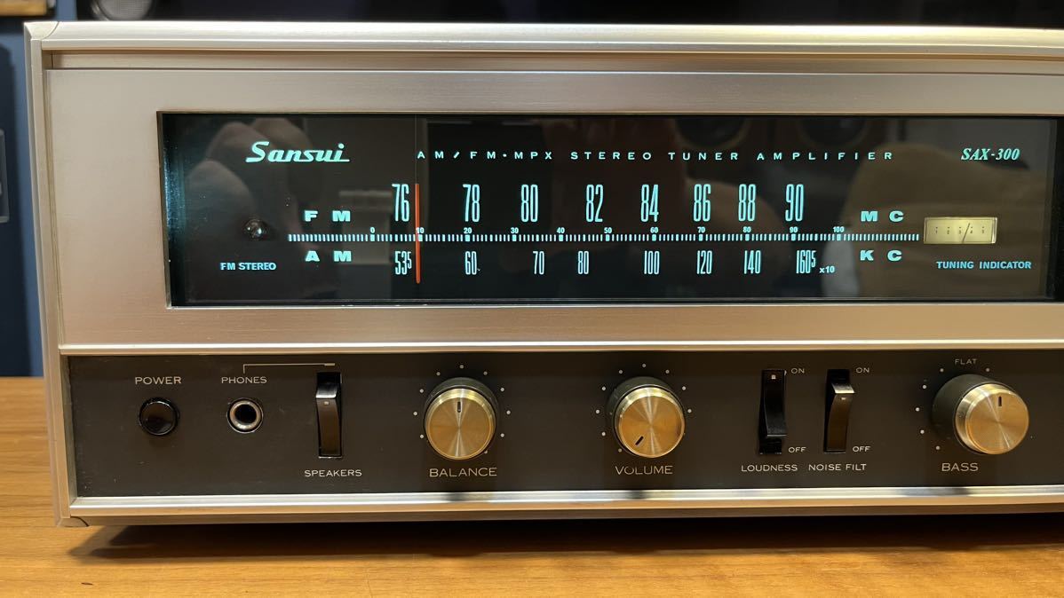 SANSUI SAX-300 サンスイ 真空管 アンプ ステレオレシーバー プリメインアンプ メンテナンス品 動作良好 SP端子新品 LED仕様｜代購幫