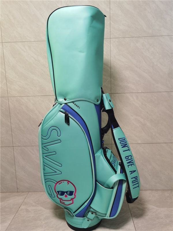★★★092 Golf Bag 　キャディーバック ゴルフバッグ PU レザー,9型，4.8kg,_画像2