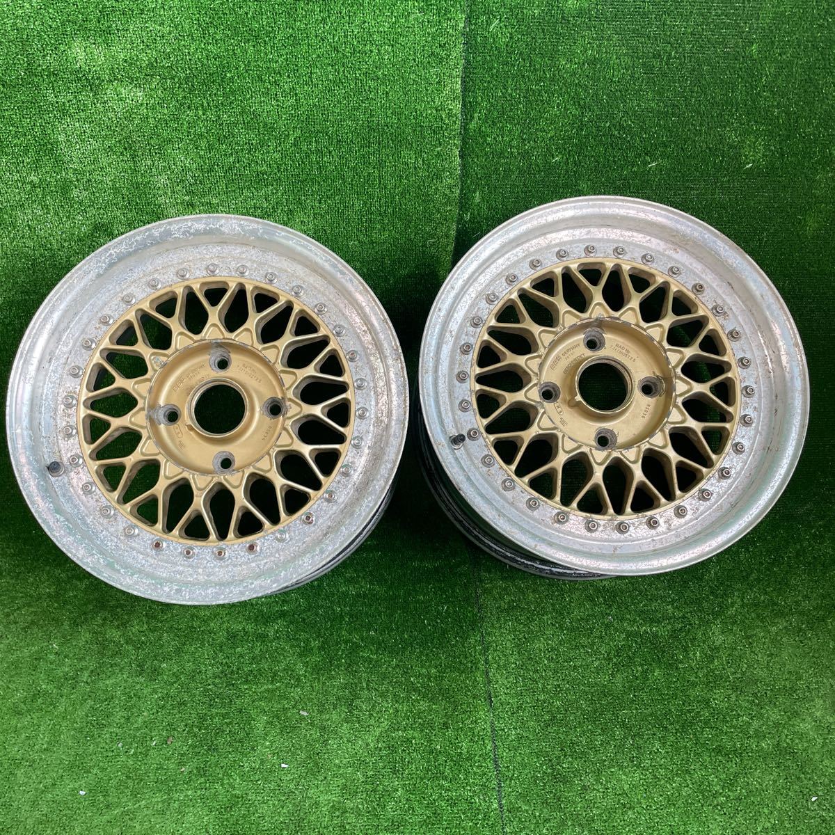 530☆超希少☆BBS RS036 15×7J +25 114.3 4穴 2本 鍛造 旧車 当時物 ハコスカ ケンメリ フェアレディZ アルミホイール_画像1