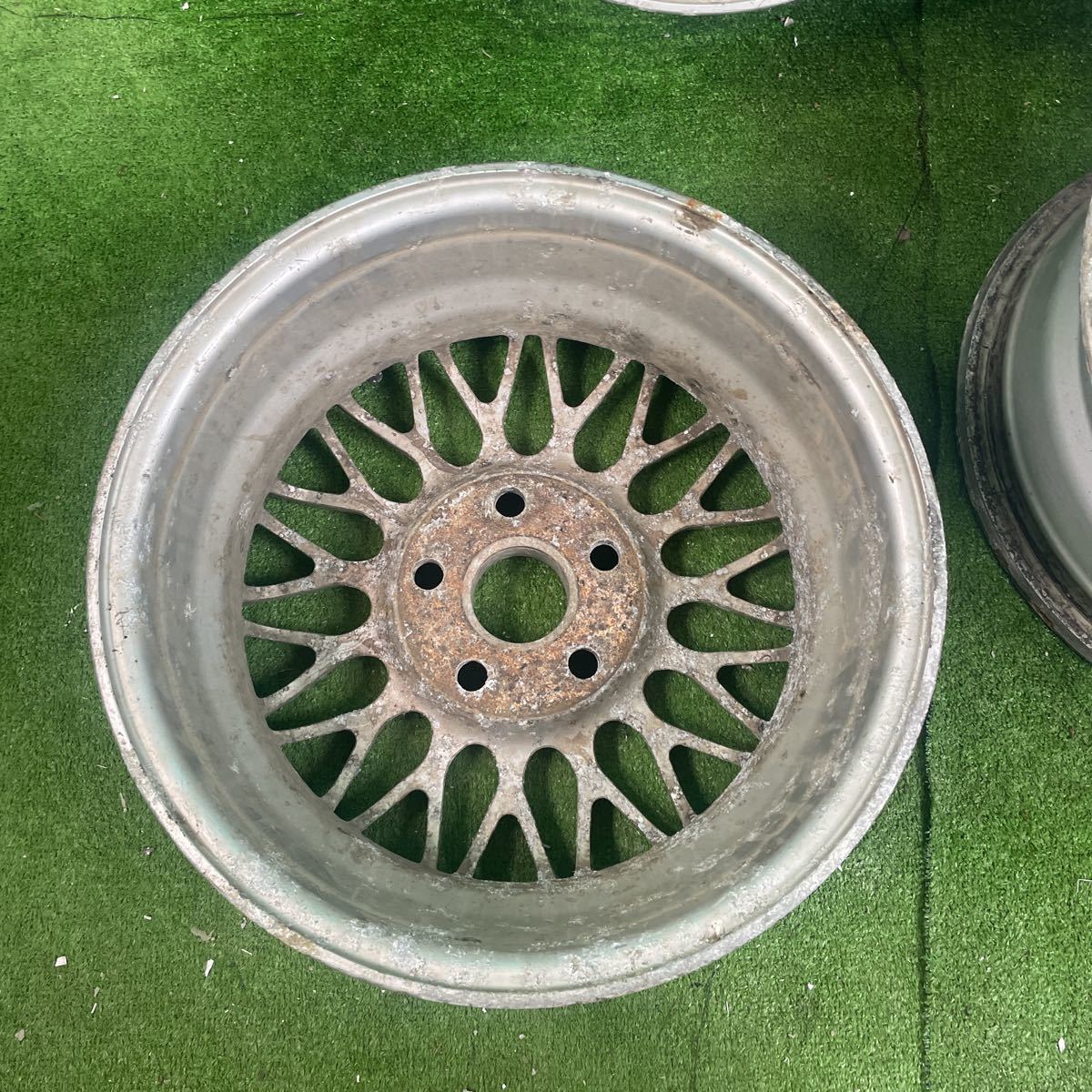 695.BBS RG105 TOYOTA 純正オプション 15×6J +45 114.3 5穴 4本 トヨタ 純正ホイール 希少 アルミホイール_画像9